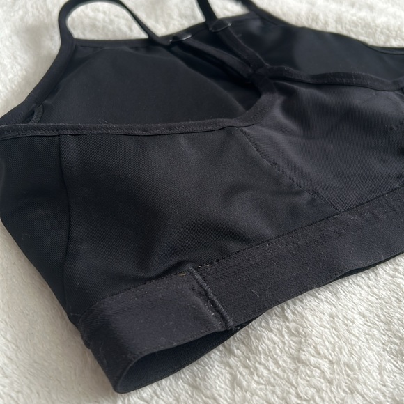 Nike Dri-Fit High Neck Racer Back Sports Bra Black - Picture 7 of 10